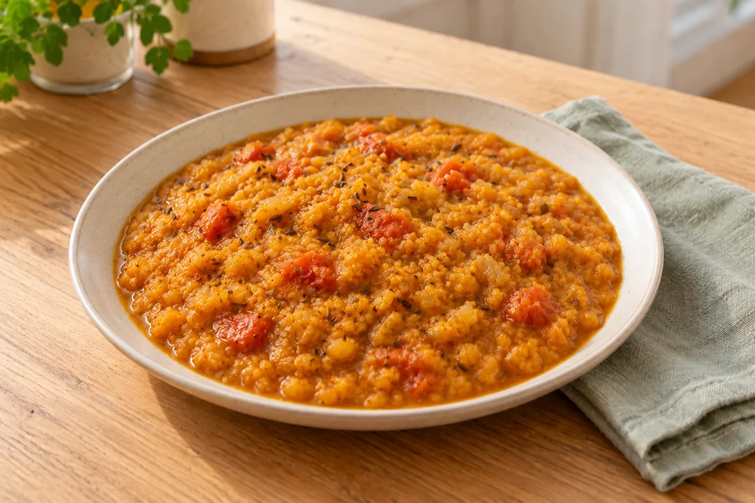 AI-generated serving illustration of Masoor dal
