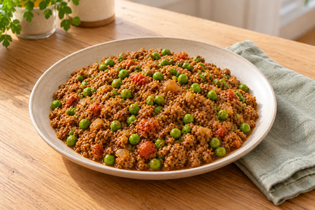 AI-generated serving illustration of Keema matar