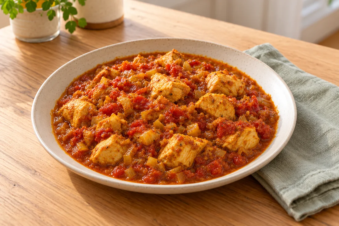 AI-generated serving illustration of Chicken curry