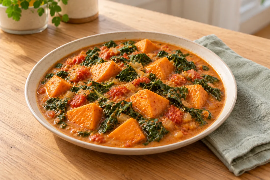 AI-generated serving illustration of West African groundnut stew