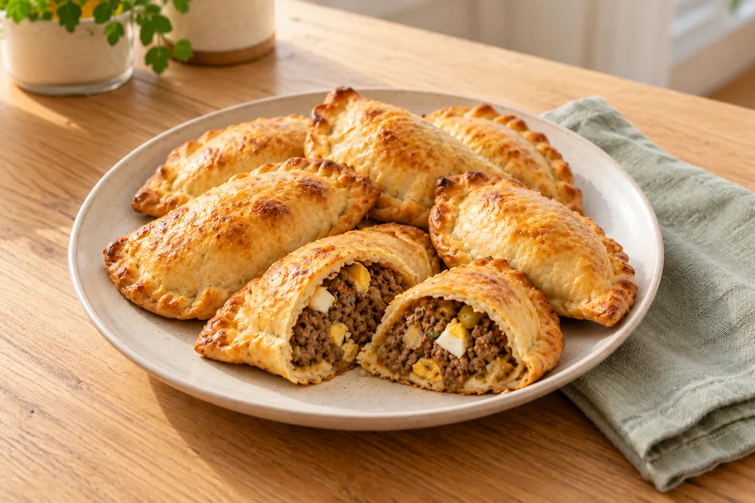 AI-generated serving illustration of Beef empanadas