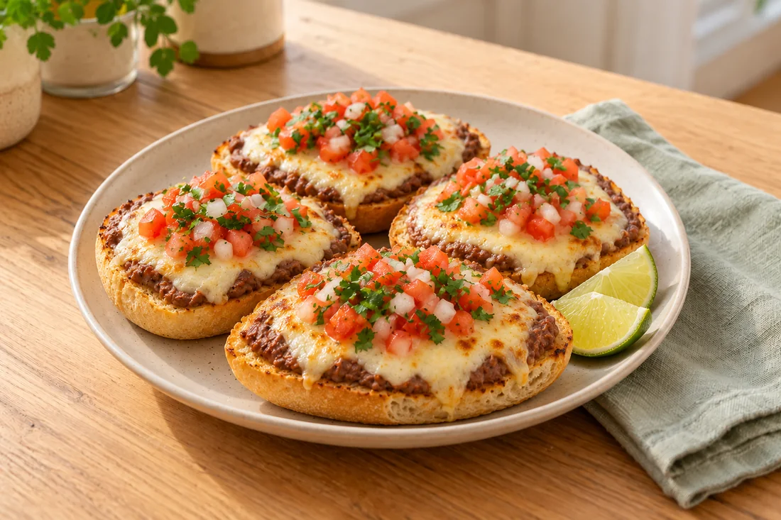 AI-generated serving illustration of Molletes