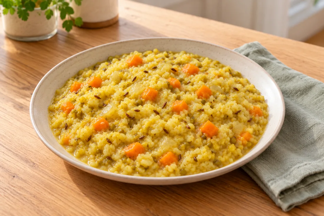 AI-generated serving illustration of Khichdi