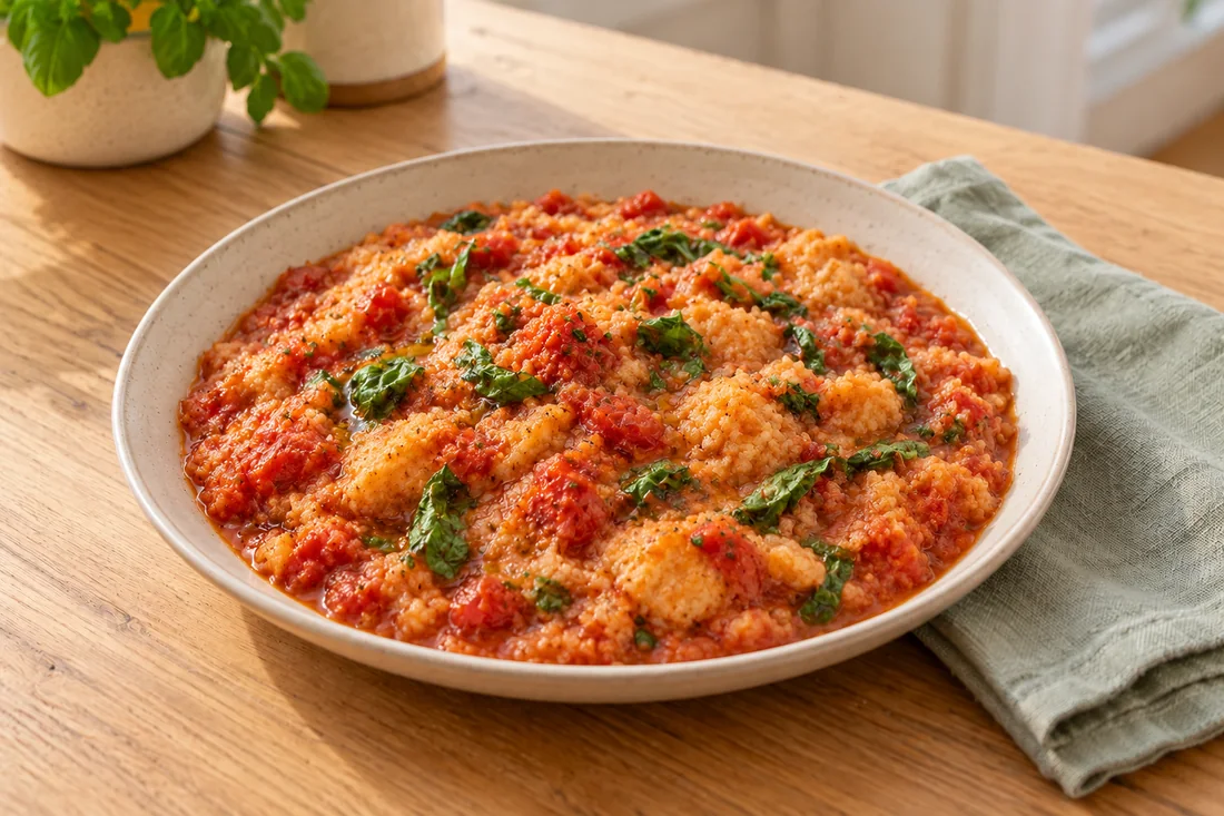 AI-generated serving illustration of Pappa al pomodoro