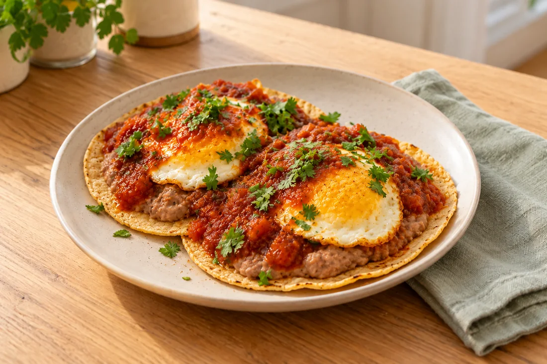 AI-generated serving illustration of Huevos rancheros