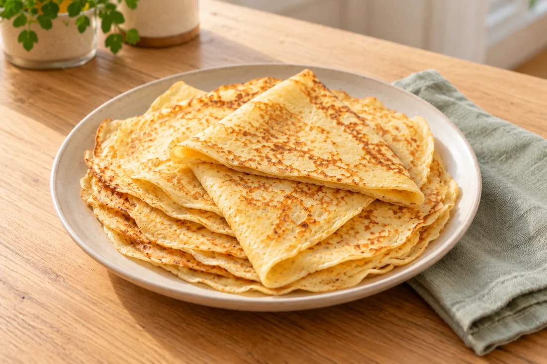 AI-generated serving illustration of French crêpes