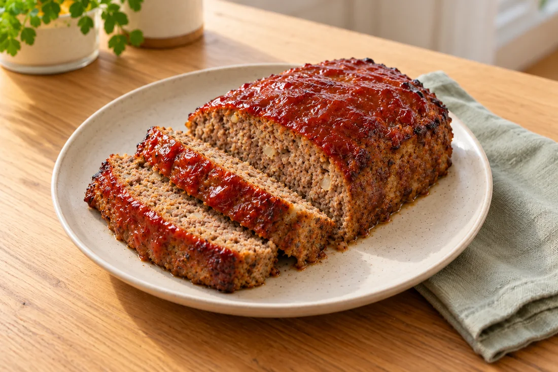 AI-generated serving illustration of Meatloaf