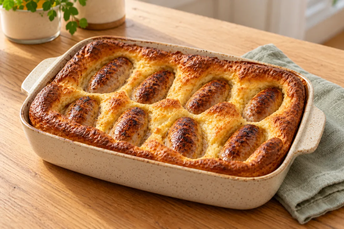 AI-generated serving illustration of Toad in the hole