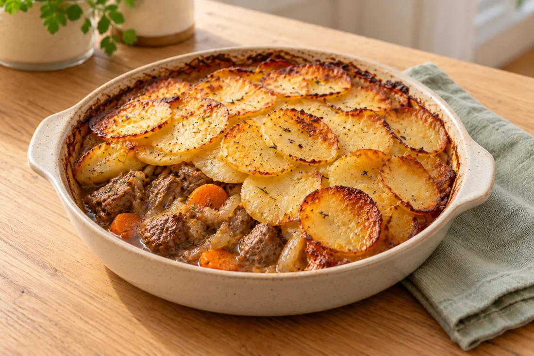 AI-generated serving illustration of Lancashire hotpot