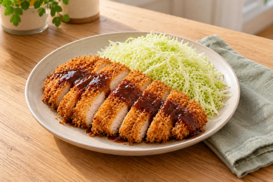 AI-generated serving illustration of Tonkatsu