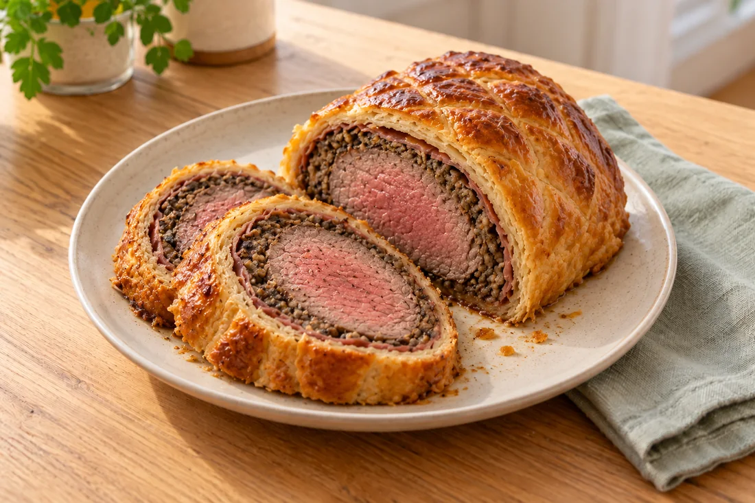 AI-generated serving illustration of Beef Wellington