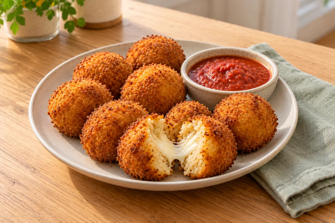 AI-generated serving illustration of Arancini