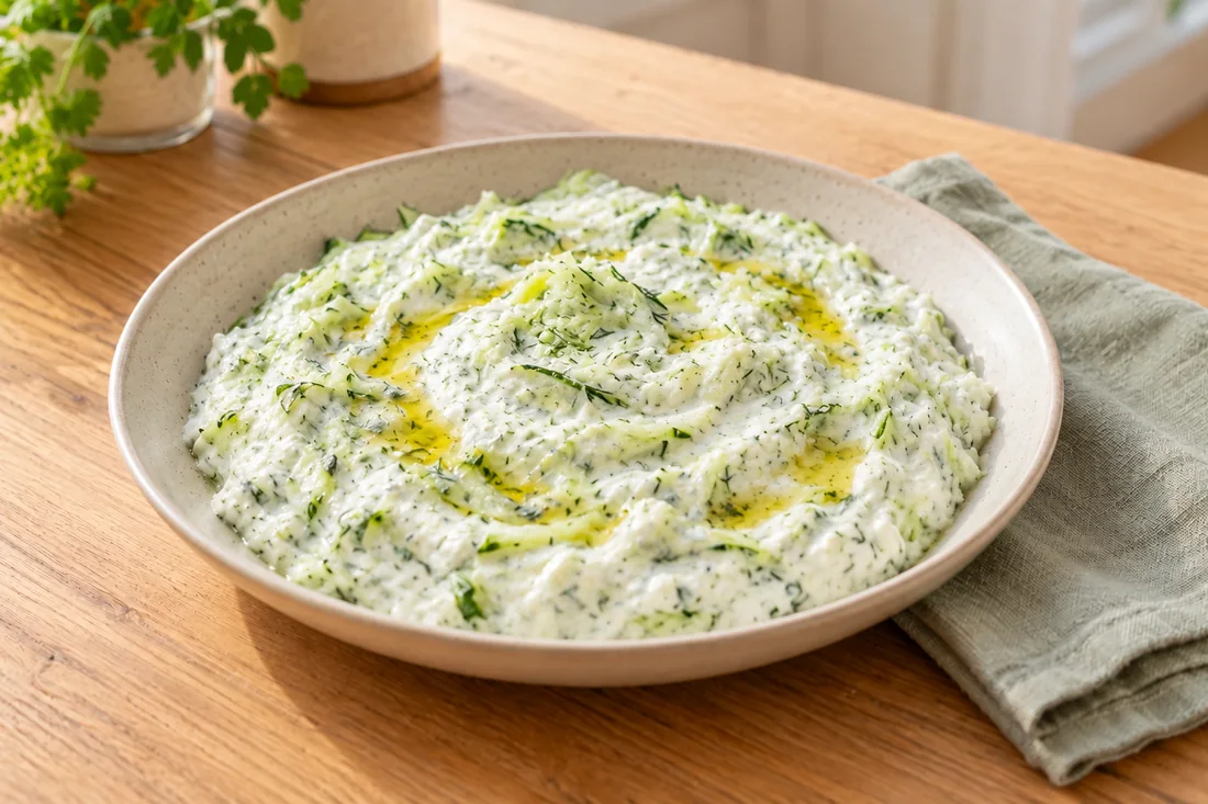 AI-generated serving illustration of Tzatziki