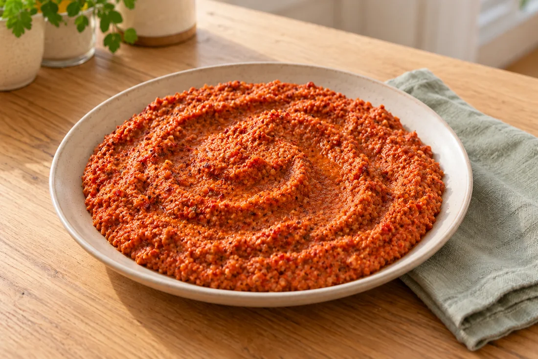 AI-generated serving illustration of Muhammara