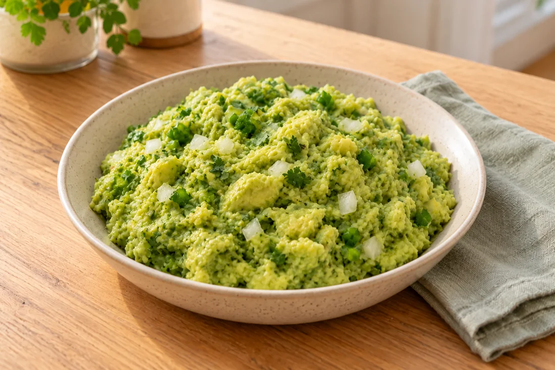 AI-generated serving illustration of Guacamole