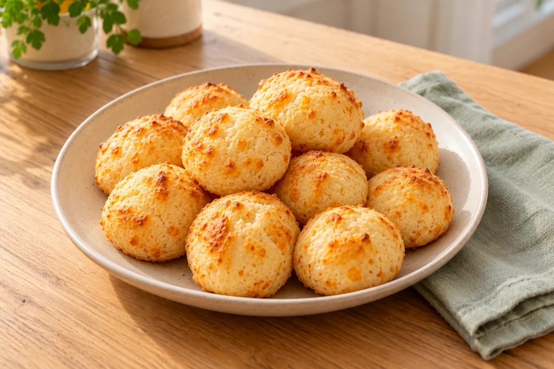 AI-generated serving illustration of Pão de queijo