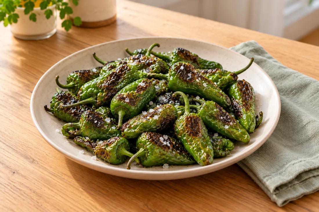 AI-generated serving illustration of Pimientos de Padrón