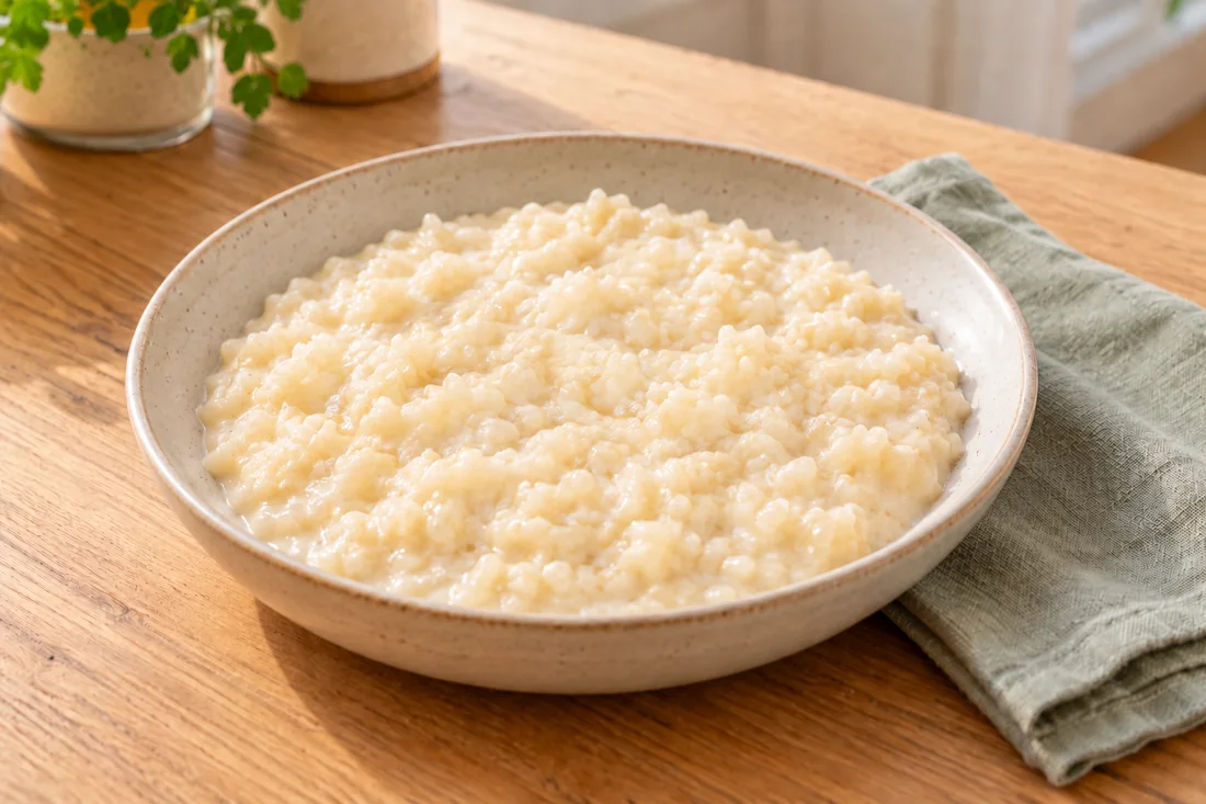 AI-generated serving illustration of Arroz con leche